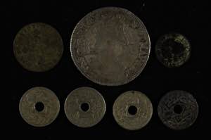 Europe France, small lot of 7 coins. As well ... 