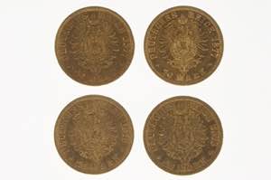 Sammlungen Goldmünzen HAMBURG, 4 x 20 Mark. ... 