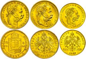 Sammlungen Goldmünzen ÖSTERREICH / UNGARN, ... 