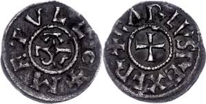 Coins Carolingians France, denarius (1, 60 ... 