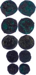 Coins Islam Seljuks from Rum. Lot of five Æ ... 