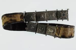 Various Silverobjects Belt from spotted pelt ... 