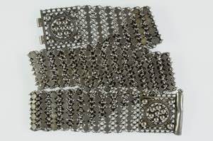 Various Silverobjects Belt with geometric ... 