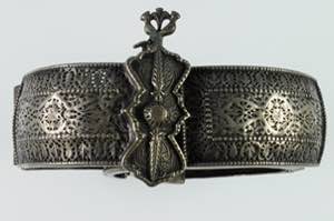 Various Silverobjects Massive leather belt, ... 