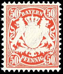 Bavaria 50 Pfg vermilion, mint never hinged, ... 