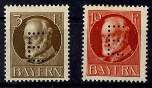 Bavaria Official Stamps 3 Pf in perfect ... 