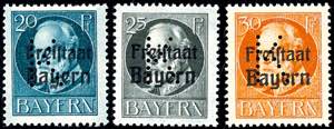 Free Frank Stamps Bavaria 5 to 30 Pf ... 