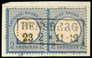 German Reich 2 Groschen blue, having bright ... 