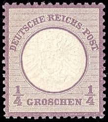 German Reich ¼ Gr. Large shield gray ... 
