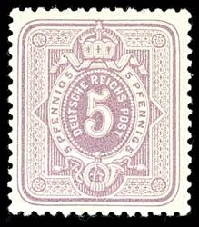 German Reich 5 penny purple, early edition, ... 