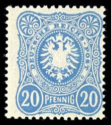 German Reich 20 penny bright ultramarin, in ... 