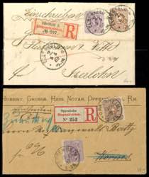 German Reich 25 penny, 2 registered mail ... 