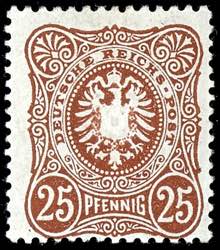 German Reich 25 penny early edition, middle ... 
