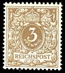 German Reich 3 penny crown / eagle bright ... 