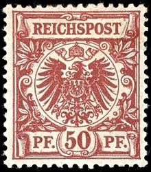 German Reich 50 Pfg crown / eagle brownish ... 
