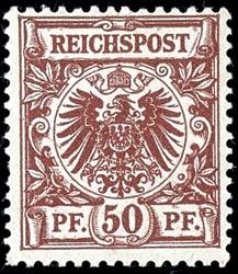 German Reich 50 Pfg crown / eagle bright red ... 