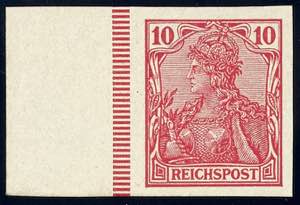 German Reich 10 Pfg Reichspost, variety ... 