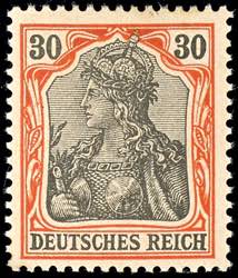 German Reich 30 Pfg Germania o. Watermark, ... 