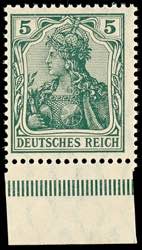German Reich 5 Pf Germania peace printing in ... 