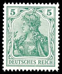 German Reich 5 penny Germania blackish ... 