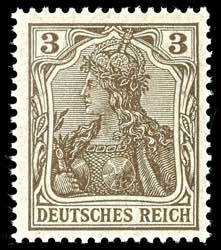 German Reich 3 penny Germania, war time ... 