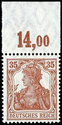 German Reich 35 penny Germania, brown ocher, ... 