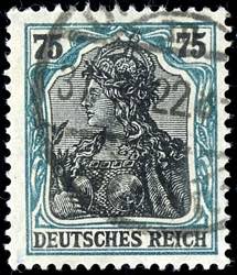 German Reich 75 Pfg. Germania bluish green, ... 