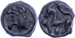 Coins Celts Gaul, Senones, potin (4, 01 g), ... 