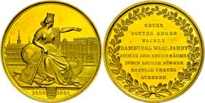 Hamburg Bankportugalöser (34, 62 g), 1841, ... 