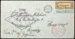 Zeppelin Mail 1930, South America flight, ... 