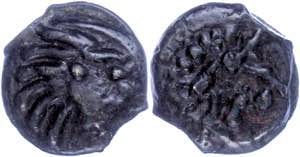 Coins Celts Gaul, Senones, potin (4, 66 g), ... 