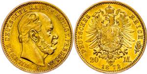 Prussia 20 Mark, 1872, A, Wilhelm I., f. ... 