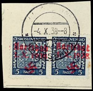 Karlsbad 5 Heller postal stamp, horizontal ... 