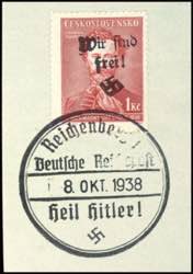 Reichenberg 1 Kc. Fügner with hand stamp ... 