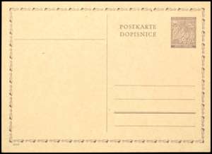 Bohemia and Moravia Postcard P 9, printing ... 