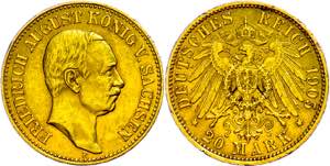 Saxony 20 Mark, 1905, Friedrich August III., ... 
