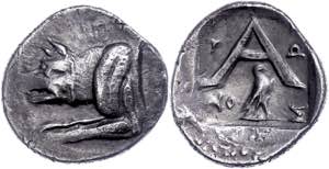 Argolis Argos, Triobol (2,16g), nach 343 v. ... 