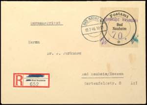 Bad Nauheim 70 Pfg Postverschlusszettel ... 