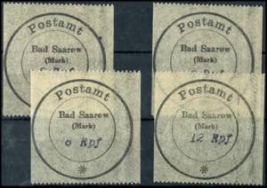 Bad Saarow 5 Rpf. To 12 Rpf. Fee label, in ... 