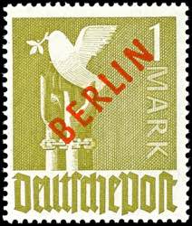 Berlin 1 Mark red overprint, mint never ... 