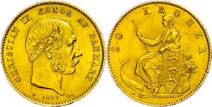 Denmark 20 coronas, Gold, 1873, Christian ... 