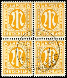 Bizone 6 Pfg first issue of stamps for ... 