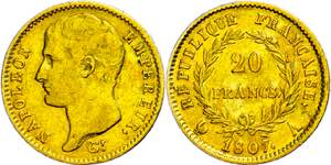 France 20 Franc, 1807, A (Paris), Gold, ... 