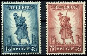 Belgien 1932, 75 C. + 3,25 Fr. - 1,72 + 4,25 ... 
