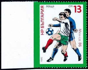 Bulgaria 1985, 13 St. Soccer World Cup left ... 