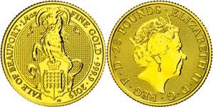 Great Britain 25 Pounds 2019, 1/4 oz Gold, ... 