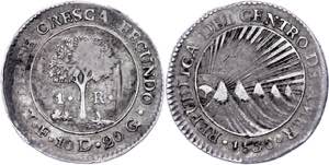 Guatemala 1 Real, 1830, TF, KM 19.2, ss.