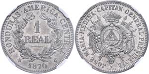 Honduras 1 Real, copper / nickel, 1870, ... 