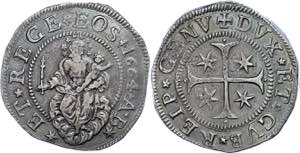Italy Genoa, Scudo, 1664, Dav. 3901, very ... 