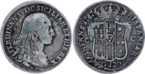 Italy Naples, Piastra (120 Grani), 1787, ... 